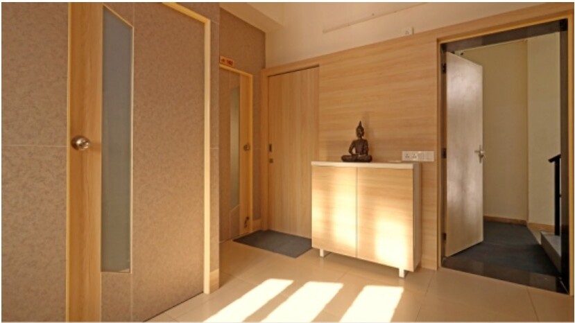 Premium PG hallway at Positive Aura, Bopal Ahmedabad