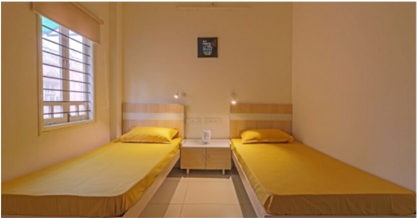 Double sharing AC PG room at Positive Aura, Ghuma